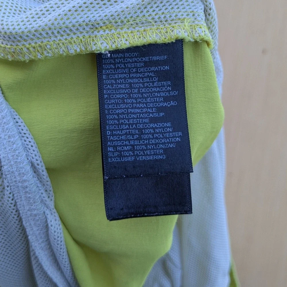 The North Face Yellow Beach Lined Swim Trunks‎ Water Shorts Men's Small